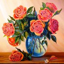 Схема вышивки «розы»