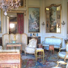 Схема вышивки «комната в голубых тонах»