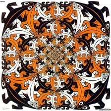 Схема вышивки «ящерицы Эшера»