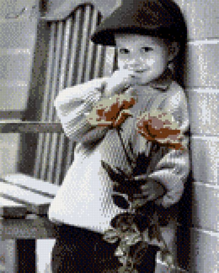 мальчик с букетом - цветы - предпросмотр