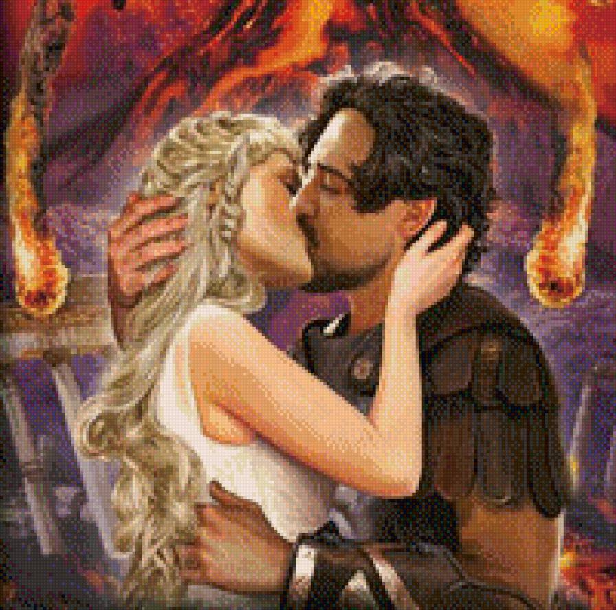 Помпеи - пара, поцелуй, женщина, мужчина - предпросмотр