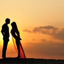 Схема вышивки «Пара на закате»