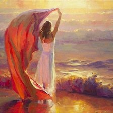 Схема вышивки «закат»