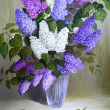 Схема вышивки «сирень»