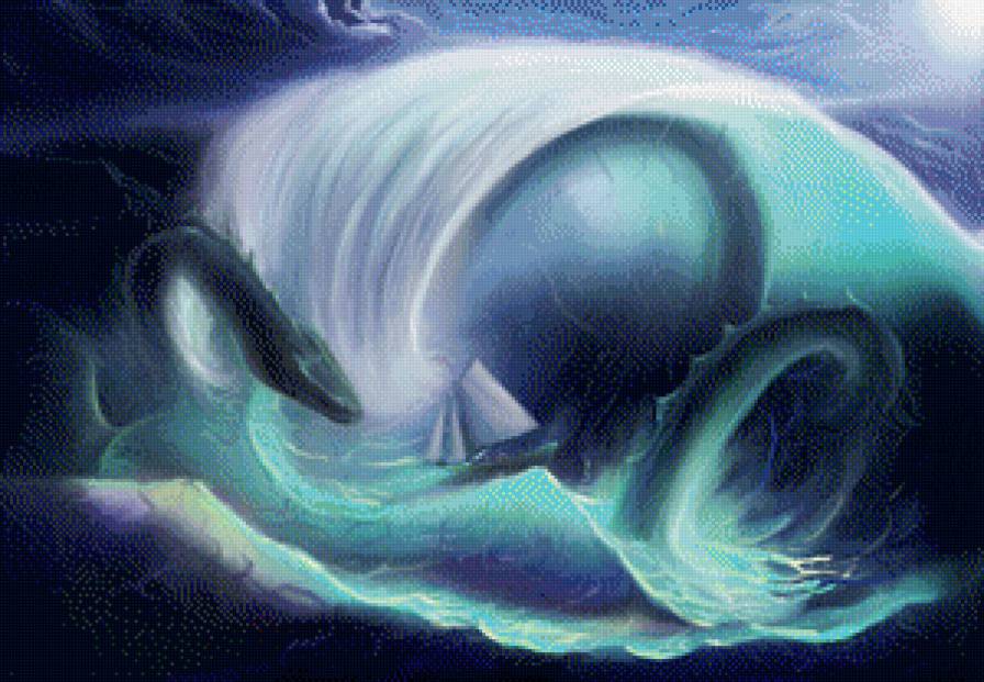 Морское путешествие - море, вода, змей, волны, путешествие - предпросмотр