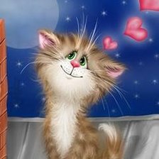 Схема вышивки «котик»