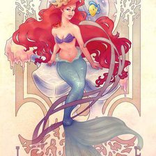 Схема вышивки «русалочка "а-ля Муха"»