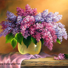 Схема вышивки «сирень»