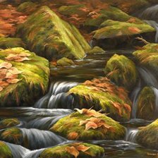 Схема вышивки «горная река»