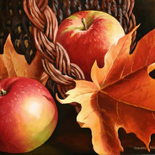 Схема вышивки «осенние яблоки»