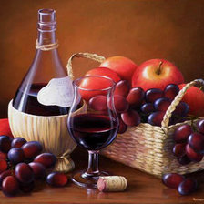 Схема вышивки «натюрморт с вином»