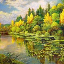 Схема вышивки «пейзаж»