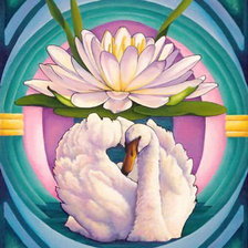 Схема вышивки «лебедь»