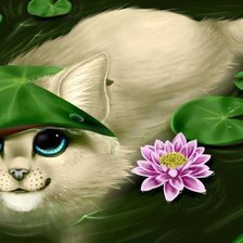 Схема вышивки «Водяной кот»