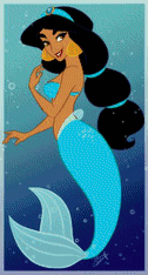 жасмин - русалочка, детям, дисней, мультяшки, русалка, детское, жасмин - предпросмотр