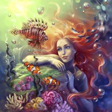 Схема вышивки «русалочка»