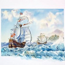 Схема вышивки «Парусники мира 6»