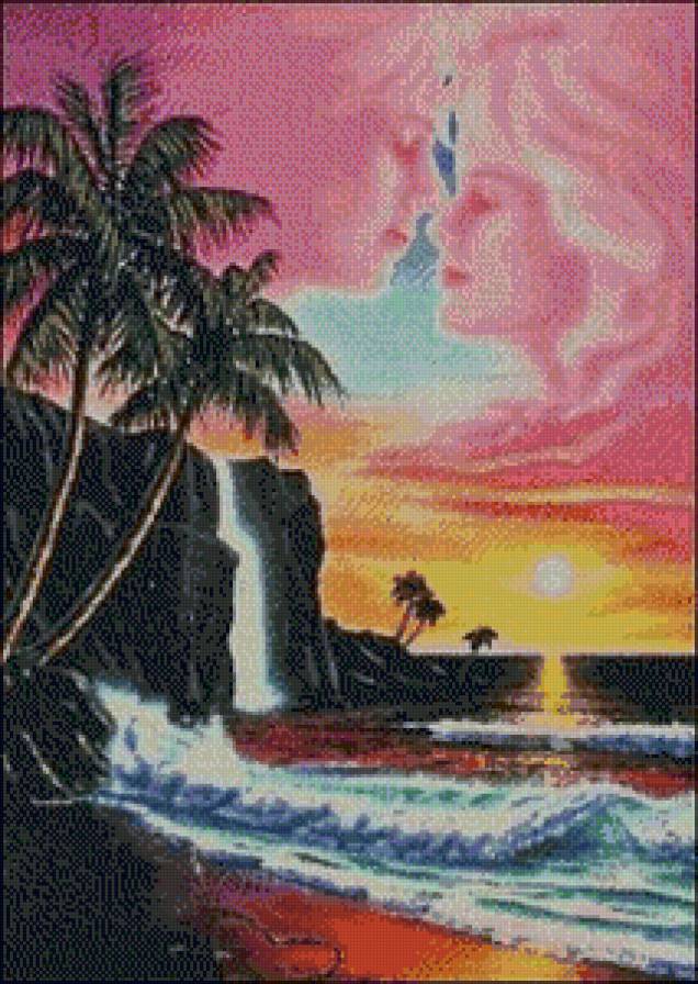 мужчина и женщина - они, романтика, море, пейзаж, роман, пара, влюбленные, любовь, двое - предпросмотр