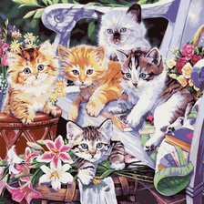 Схема вышивки «Котята»