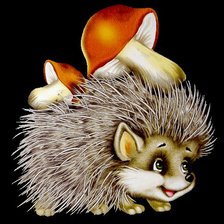 Схема вышивки «ёжик»