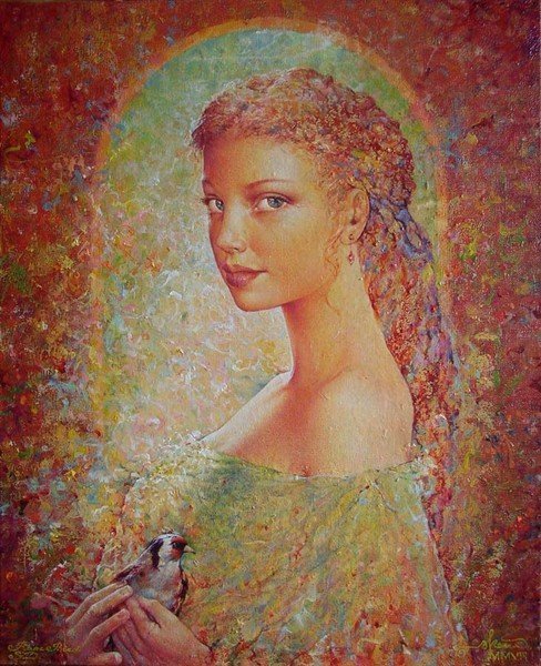 Красавица - девушка, портрет - оригинал