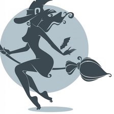 Схема вышивки «Ведьмочка»