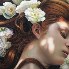 Схема вышивки «Девушка»