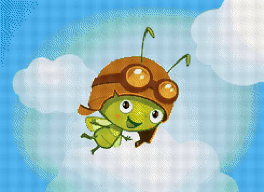 букашка - насекомые, детям, детское, детская, букашка, летчик - предпросмотр