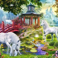 Схема вышивки «Лошади»