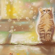 Схема вышивки «Кошачьи мечты»