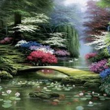 Схема вышивки «пейзаж»