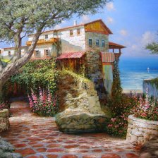 Схема вышивки «пейзаж»