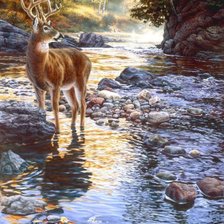 Схема вышивки «Олень»