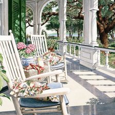 Схема вышивки «На веранде»