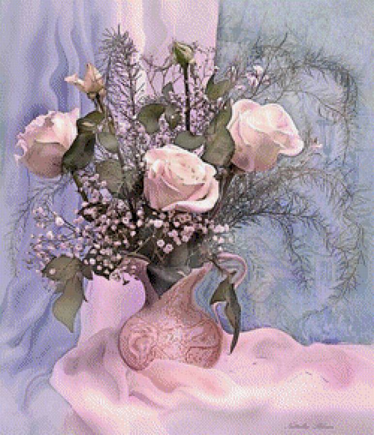 Натюрморт с цветами - предпросмотр