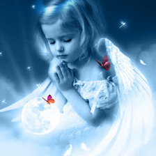 Схема вышивки «девочка ангел»