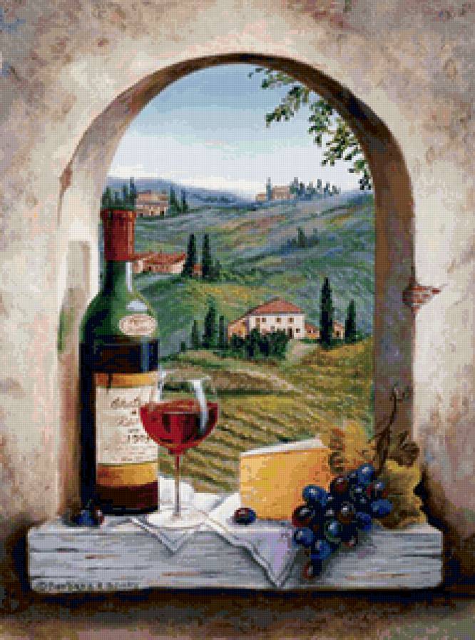 Серия Франция - вино, фрукты, натюрморт - предпросмотр