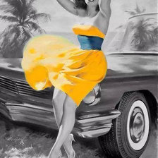 Схема вышивки «Девушка»