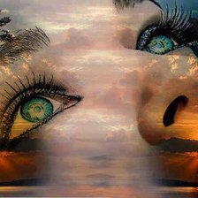 Схема вышивки «Глаза»