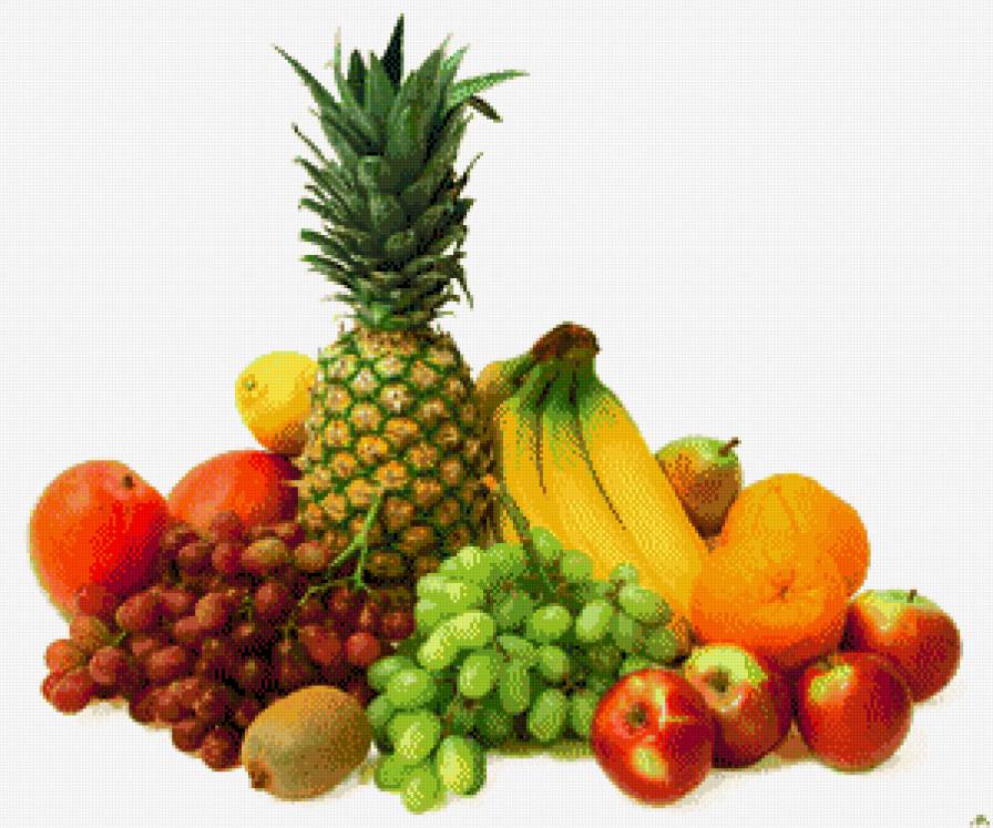 фрукты - перси, . виноград, ананас - предпросмотр