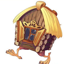 Схема вышивки «Избушка на курьих ножках.»