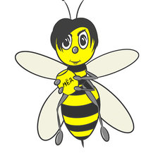 Схема вышивки «пчелка»