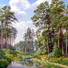 Схема вышивки «пейзаж»