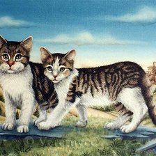 Схема вышивки «Кошачии мир 5»