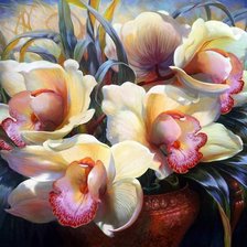 Схема вышивки «Цветочная акварель Elizabeth Horning»