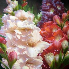 Схема вышивки «Цветочная акварель Elizabeth Horning»