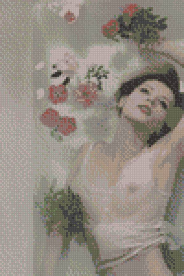 Девушка - девушка, розы, ванна - предпросмотр