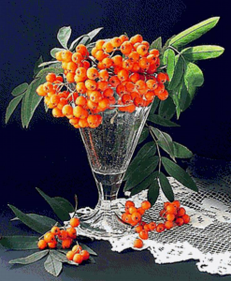 рябина - рябина.ваза.кружево - предпросмотр