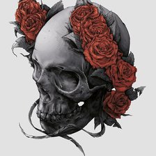 Схема вышивки «Череп»