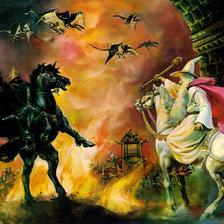 Схема вышивки «Битва добра и зла»